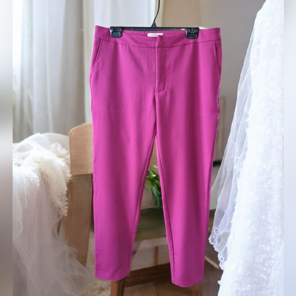 Love & Liberty Women's Magenta Straight Leg Pants